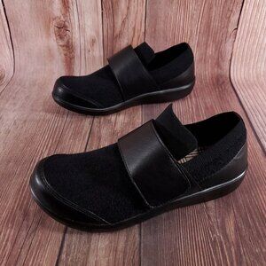 Traq by Alegria Womens Size 41 US 10.5-11 Qwik Cozy Black Slip On Walking Shoes